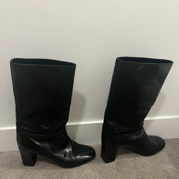 SOLD Authentic Chloe Black Italian Leather Beautiful Boots Good Condition - Picture 3 of 12